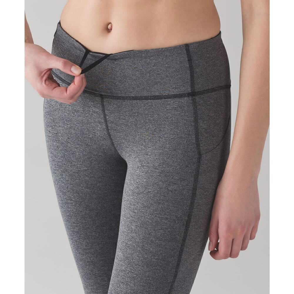 Lululemon Pace Rival Crop *22" Size 6 Heathered Black / Black - Picture 13 of 13